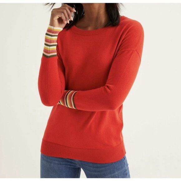 Boden Sweaters - Boden Women’s Cassandra Sweater Wool/ Cotton Size Medium Red Winter Christmas